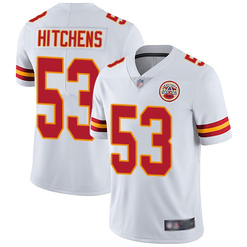 Men Kansas City Chiefs #53 Hitchens Anthony White Vapor Untouchable Limited Player Nike NFL Jersey->nfl t-shirts->Sports Accessory